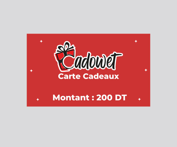 carte cadeau 200 dt Carte Cadeaux 200 DT