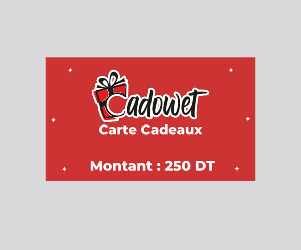 Carte Cadeaux 250 DT